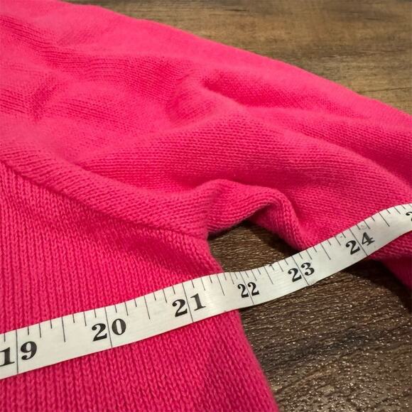 Quacker Factory Pink Cardigan Sweater 3D Embroidered Art to Wear Potted Plants - Picture 9 of 11